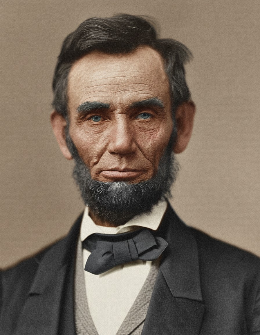 Abraham Lincoln 1863, restored and colorized